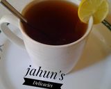 A picture of step 2 of Tea(Menthol, Spiced, lemon and pineapple flavored tea).