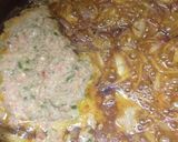 A picture of step 3 of Alu meethi with paratha.