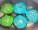 Szivárvány muffin mascarponéval recept fázis 7 fotója