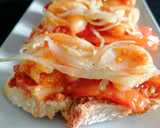 Foto del paso 13 de la receta: Tosta de calamares con sobrasada, pimientos y cebolla caramelizada