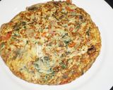 Foto del paso 3 de la receta: TORTILLA DE CHAMPIÑONES, ESPINACA Y JAMÓN