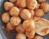 A picture of step 5 of Chicken Meatballs in Chinese Orange Sauce.