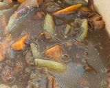 A picture of step 1 of Leftover roast dinner soup.