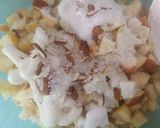 A picture of step 3 of Fruits & black chickpeas salad with creamy_mayo dressing.