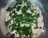 A picture of step 2 of Chopped Spinach Poories.
