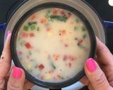 A picture of step 4 of Healthy Millet Soup with Achari Flatbread Crackers – Bajre Ka Raab.