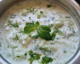 A picture of step 4 of Cucumber Raita.