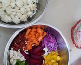 A picture of step 1 of Rainbow Cauliflower.
