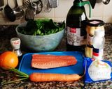 Foto del paso 1 de la receta: Salmón a la naranja con espinacas en su salsa