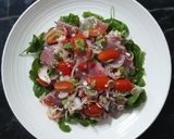 รูปขั้นตอนการทำที่ 2 ของ "ยำทูน่าสดวอเตอร์เครส" 🥗🐟☘Spicy Raw Tuna Salad with Watercress