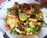 A picture of step 9 of Lahori murgh choley.
