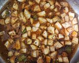 A picture of step 2 of Raw banana and Chana dal sabji.