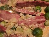 Kasseler-Rosenkohl-Auflauf