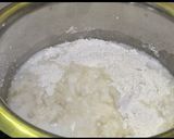 A picture of step 2 of Maida chapati with kurma.