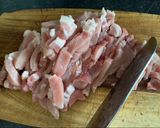 A picture of step 1 of Pork in Maggi sauce หมูแม๊กกี้.