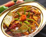 A picture of step 6 of Veg kolapuri.