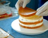 A picture of step 18 of Peach Decoration Cake (Chantilly Peche).