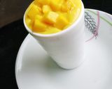 A picture of step 1 of Mango smoothie.