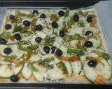 Foto del paso 4 de la receta: Hojaldre con calabacín y pimiento verde