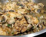 A picture of step 9 of Pan Seared Chicken with Mushroom & Herb Sauce.