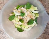 A picture of step 1 of Pear and Mint Gazpacho.