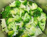 Hình bước làm 2 của món Cá chình kho tiêu ăn kèm bông cải xanh luộc