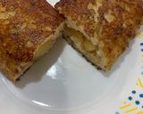 A picture of step 6 of Apple pie leftover filling in crispy bread served with Vanilla ice cream.