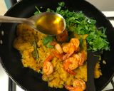 A picture of step 4 of Mulo Chingri Chechki Radish Prawn Stir Fry Bengali style.