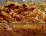 Foto del paso 4 de la receta Macarrones con salchichas de pavo, tomate y queso 🍝