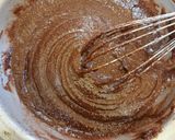 A picture of step 1 of Triple Chocolate cake.