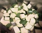 A picture of step 1 of Three Sisters Summer Squash Succotash.