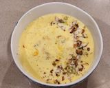 A picture of step 3 of Shahi Rice kheer with Saffron.