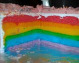 Foto langkah ke 9 dari resep Rainbow cake kukus simpel.
