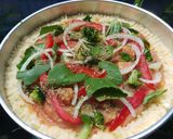 Foto langkah ke 8 dari resep Pizza Singkong sehat gluten free tanpa oven.
