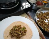 A picture of step 3 of Mung paratha (no onion no garlic).