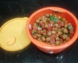 A picture of step 6 of Carrom Seeds Paratha with black chana chaat.