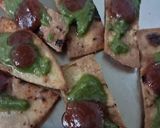 A picture of step 2 of Roti chaat.