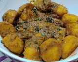 A picture of step 7 of Masala baby potatoes.