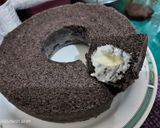Foto langkah ke 6 dari resep Bolu Ketan Hitam Keju Lumer Kukus.