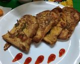 A picture of step 4 of Omlate Bread 🍞 my fvrt healthy breakfast 😋.
