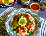 A picture of step 8 of Matar Dahiwada/ Dahi Bhalla.