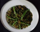 A picture of step 6 of Mulli ki bhujia (radish leaves bhujia).