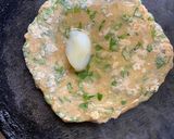 A picture of step 5 of Methi Aloo Paratha & Spring Onion Raita.