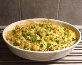 Foto langkah ke 5 dari resep Chicken alfredo pastagratäng.