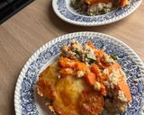 Spenótos-árpagyöngyös rakott édesburgonya recept fázis 6 fotója