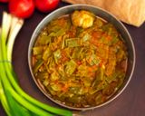 A picture of step 4 of Vegetarian Wide Green String Beans (Loubieh Bzeit).