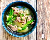 Hình bước làm 2 của món Canh Đu Đủ Xanh Hầm Xương
