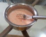 A picture of step 1 of Red khandvi in yellow daal.