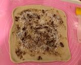 A picture of step 4 of Coconut pecan cinnamon rolls.