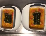 Une image de l'étape 12 de Pavés de saumon frais à l ail des ours,tomate rose et bouillon maison.